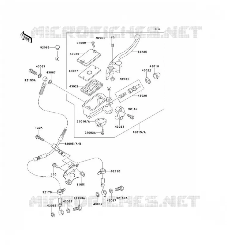 MAITRE CYLINDRE AV Kawasaki MOTOS 1200 2003 NINJA ZX-12R  ZX1200-B2