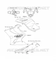 STICKER (NOIR)(ZX1200 C1H/C2H) pour Kawasaki ZZR1200 2002