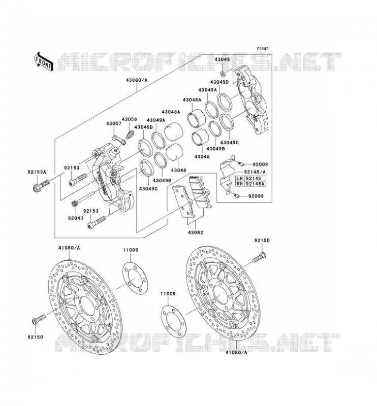 FREIN AVANT Kawasaki MOTOS 1200 2003 ZZR1200  ZX1200-C2