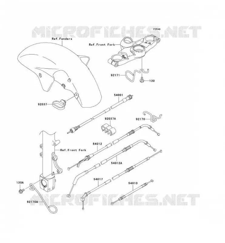 CABLES Kawasaki MOTOS 1200 2003 ZZR1200  ZX1200-C2