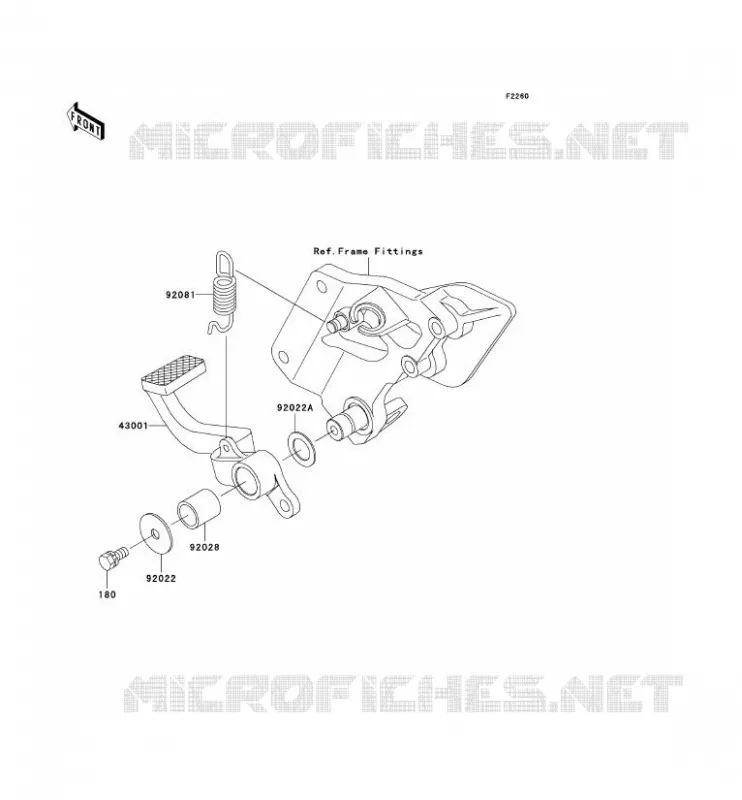 PEDALE DE FREIN/TORQUE LINK Kawasaki MOTOS 1200 2003 ZZR1200  ZX1200-C2