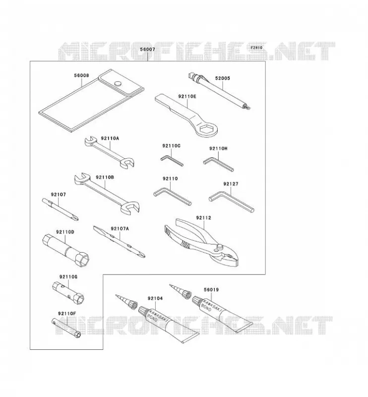 OUTIL UTILISATEUR Kawasaki MOTOS 1200 2003 ZZR1200  ZX1200-C2