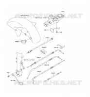 CABLES pour Kawasaki ZZR1200 2005