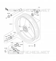 MOYEU AVANT pour Kawasaki ZZR1200 2005