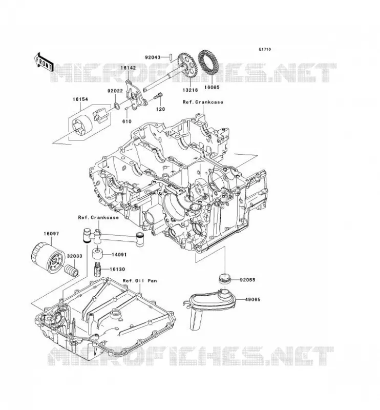 POMPE A HUILE/FILTRE &Agrave; HUILE Kawasaki MOTOS 1400 2006 ZZR1400  ZX1400A6F