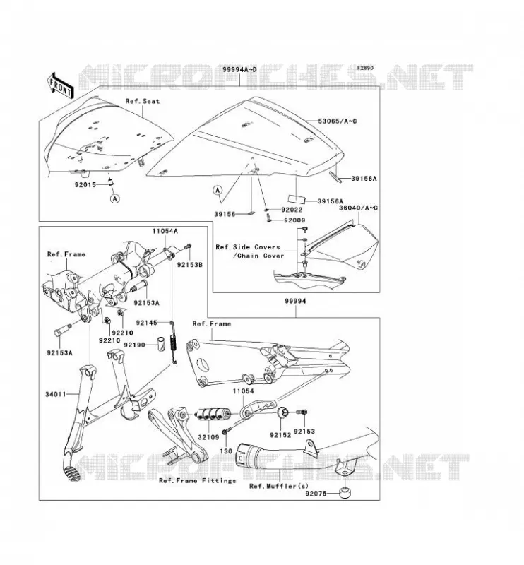 PIECE EN OPTION Kawasaki MOTOS 1400 2006 ZZR1400  ZX1400A6F