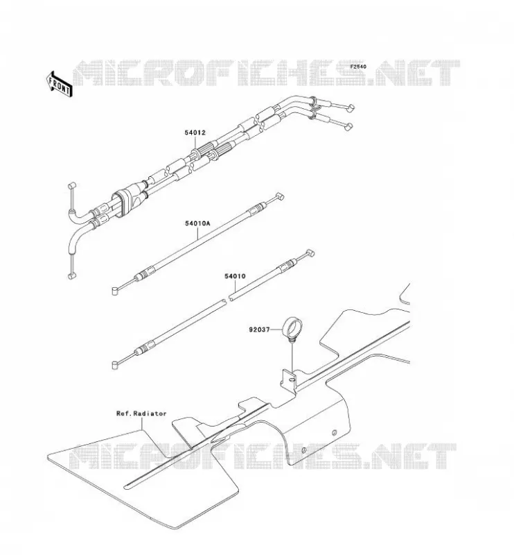 CABLES Kawasaki MOTOS 1400 2007 ZZR1400  ZX1400A7F
