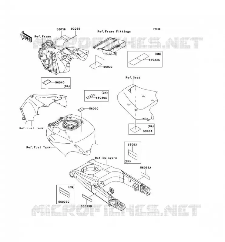 LABEL Kawasaki MOTOS 1400 2009 ZZR1400  ZX1400C9F