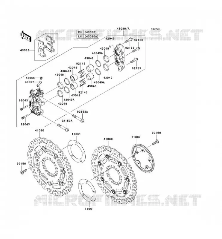 FREIN AVANT Kawasaki MOTOS 1400 2011 ZZR1400 ABS  ZX1400DBF