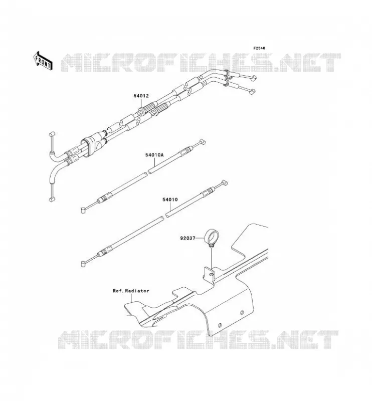 CABLES Kawasaki MOTOS 1400 2011 ZZR1400 ABS  ZX1400DBF