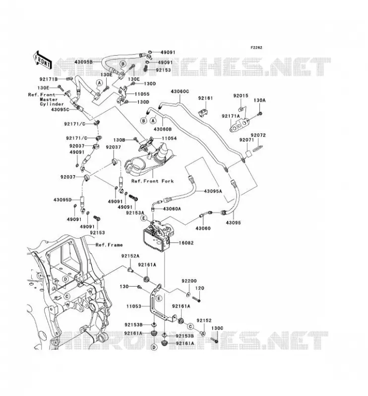 DURITE DE FREIN Kawasaki MOTOS 1400 2011 ZZR1400 ABS  ZX1400DBF