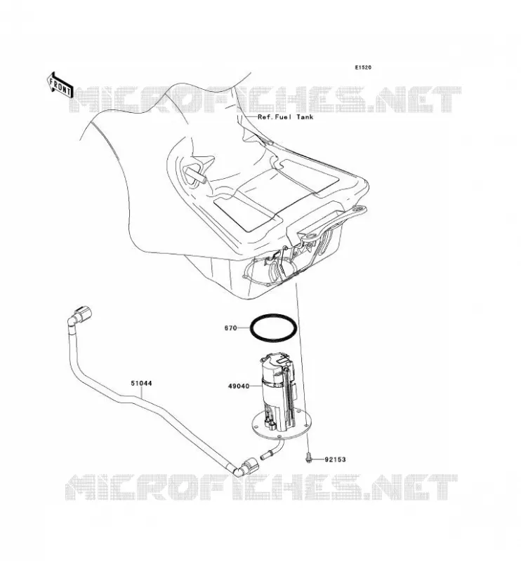 POMPE A ESSENCE Kawasaki MOTOS 1400 2012 ZZR1400  ZX1400ECF