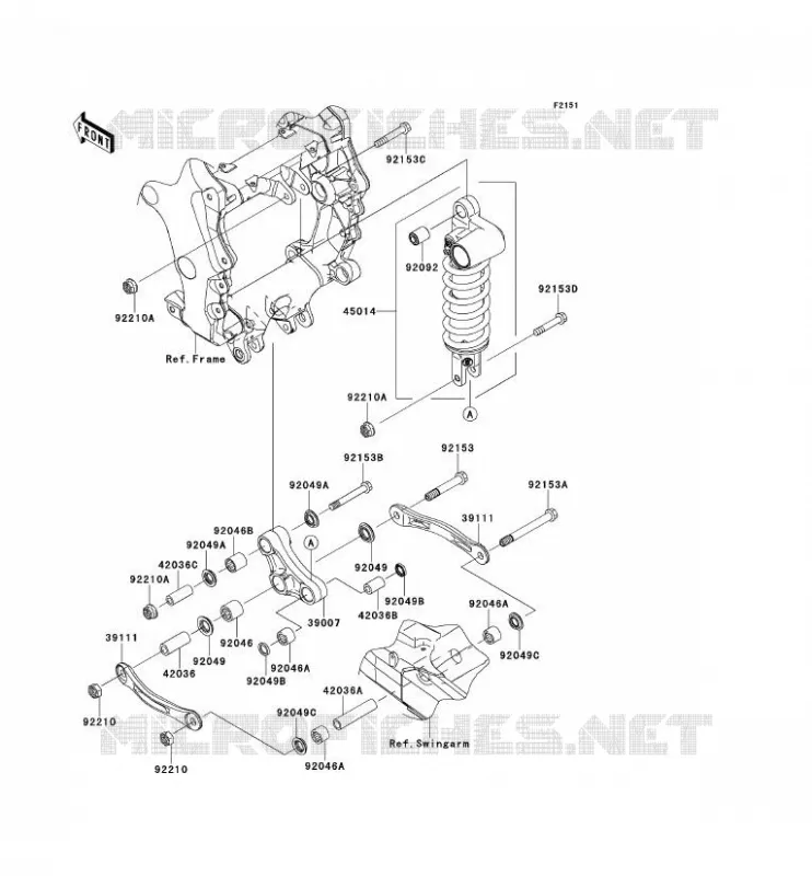 SUSPENSION/AMORTISSEUR Kawasaki MOTOS 1400 2012 ZZR1400  ZX1400ECFA