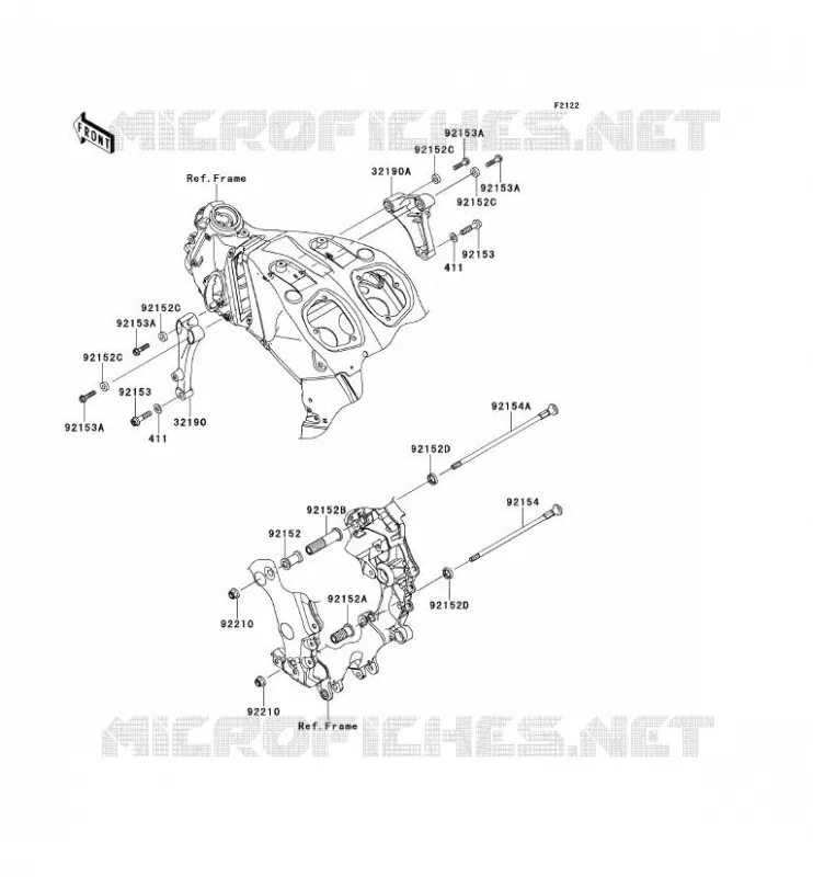 SUPPORT MOTEUR Kawasaki MOTOS 1400 2013 ZZR1400  ZX1400EDF