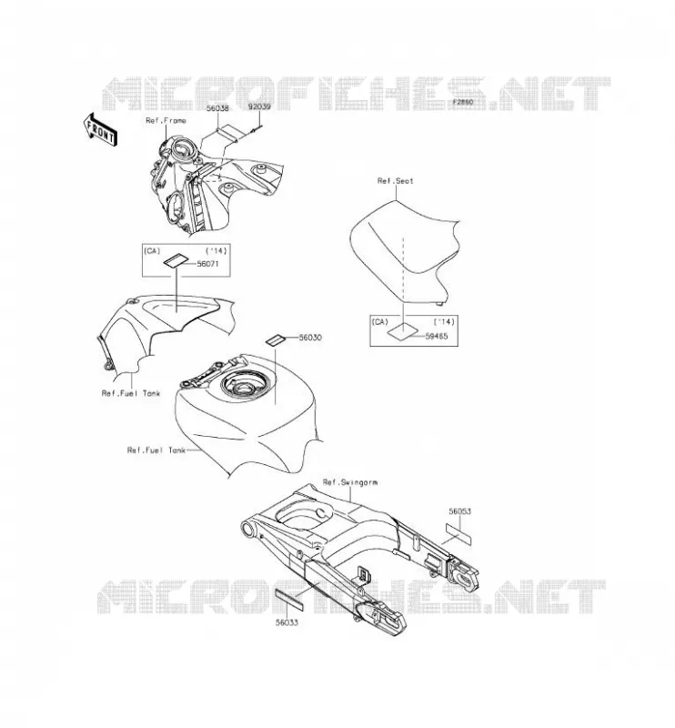 LABEL Kawasaki MOTOS 1400 2014 ZZR1400 ABS  ZX1400EEFA