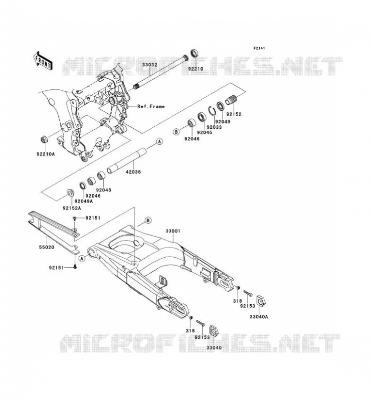 BRAS OSCILLANT Kawasaki MOTOS 1400 2012 ZZR1400 ABS  ZX1400FCF