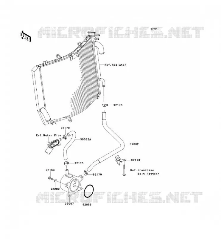 RADIATEUR D'HUILE Kawasaki MOTOS 1400 2012 ZZR1400 ABS  ZX1400FCF
