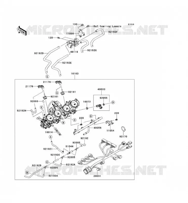 CARBU Kawasaki MOTOS 1400 2013 ZZR1400 ABS  ZX1400FDF