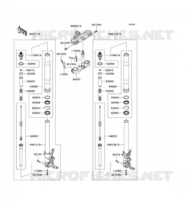 FOURCHE Kawasaki MOTOS 1400 2013 ZZR1400 ABS  ZX1400FDF