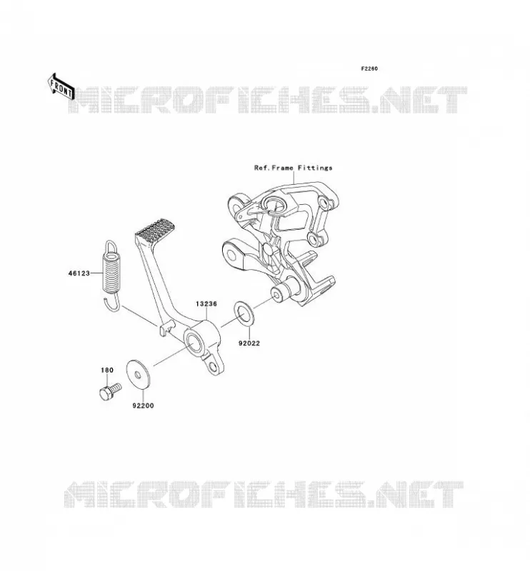 PEDALE DE FREIN/TORQUE LINK Kawasaki MOTOS 1400 2013 ZZR1400 ABS  ZX1400FDF