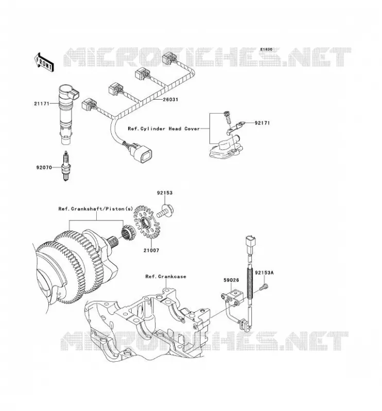 SYSTEME D&acute;ALLUMAGE Kawasaki MOTOS 1400 2013 ZZR1400 ABS  ZX1400FDF