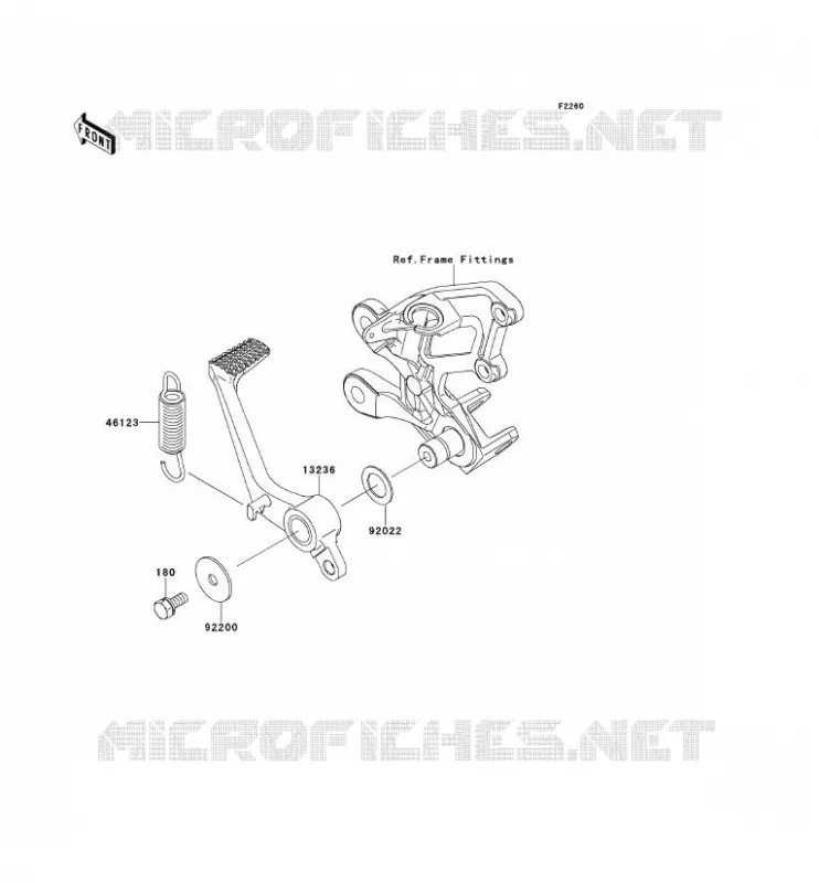 PEDALE DE FREIN/TORQUE LINK Kawasaki MOTOS 1400 2013 ZZR1400 ABS  ZX1400FDF