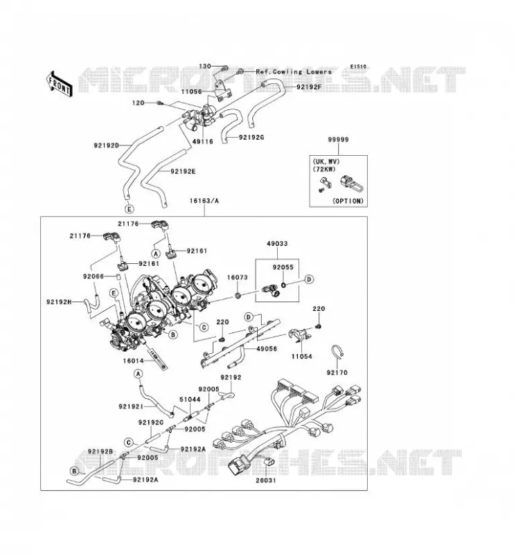CARBU Kawasaki MOTOS 1400 2013 ZZR1400 ABS  ZX1400FDF