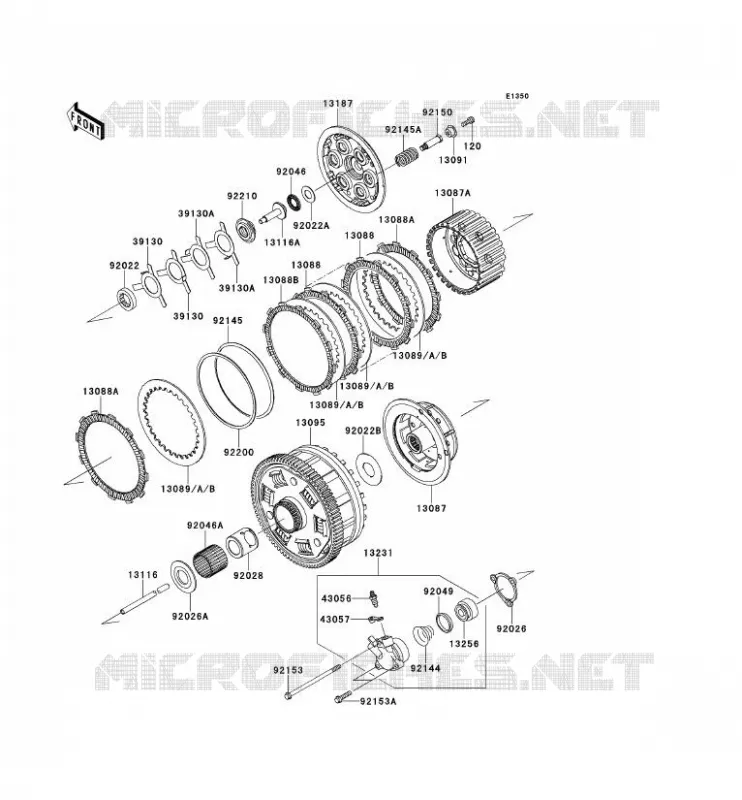 EMBRAYAGE Kawasaki MOTOS 1400 2013 ZZR1400 ABS  ZX1400FDFA