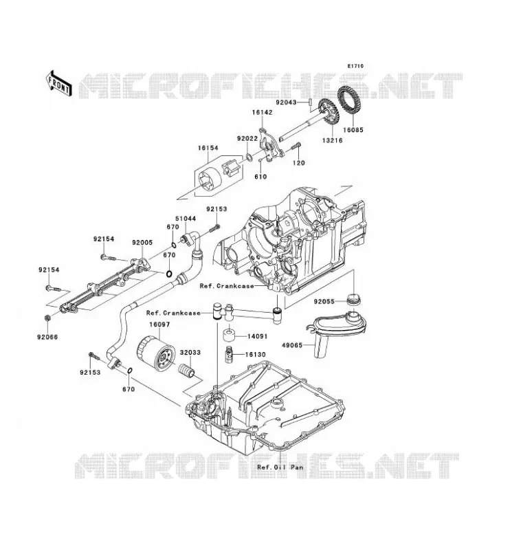 POMPE A HUILE/FILTRE &Agrave; HUILE Kawasaki MOTOS 1400 2013 ZZR1400 ABS  ZX1400FDFA