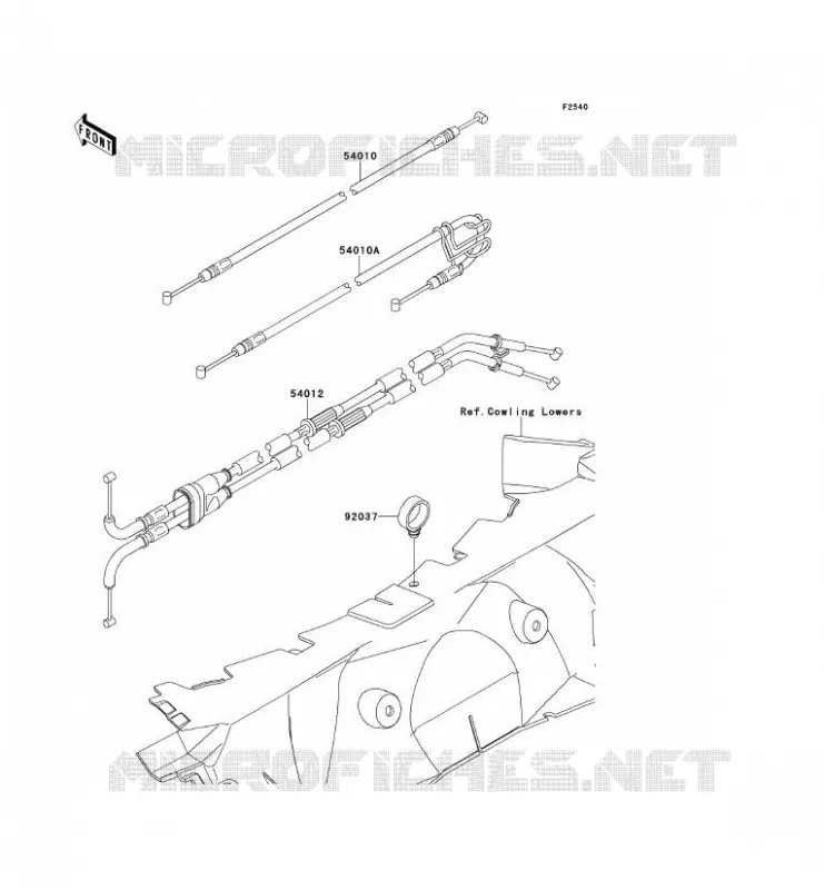 CABLES Kawasaki MOTOS 1400 2013 ZZR1400 ABS  ZX1400FDFA