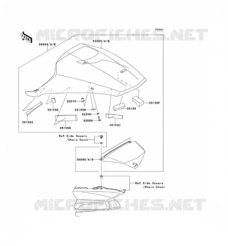 ACCESSOIRE (COUVRE SELLE) Kawasaki MOTOS 1400 2014 ZZR1400 ABS  ZX1400FEF