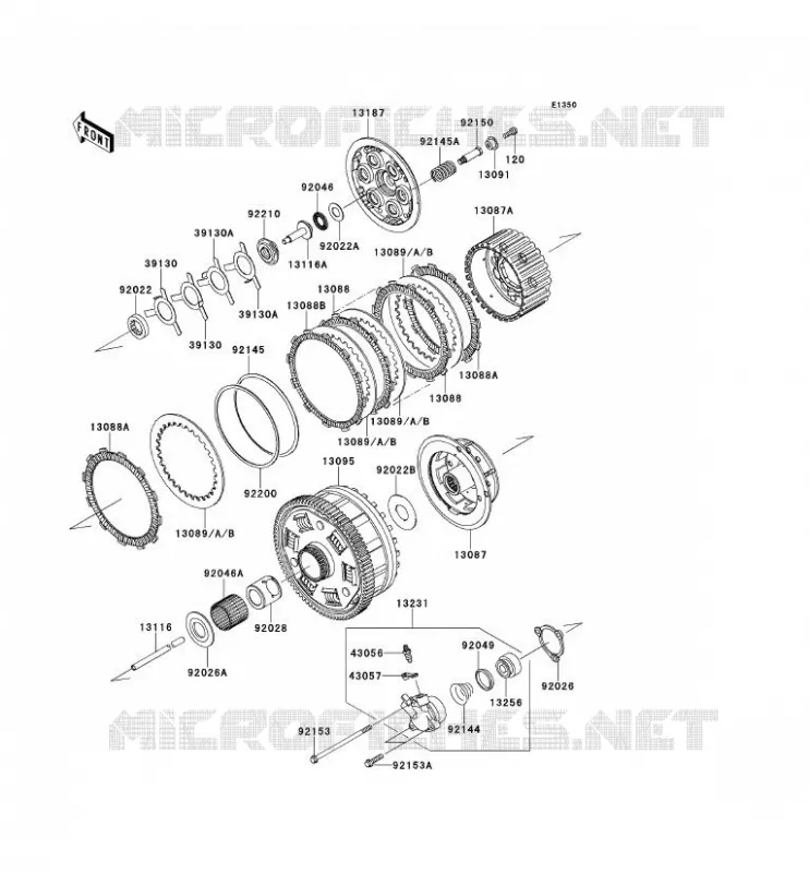 EMBRAYAGE Kawasaki MOTOS 1400 2014 ZZR1400 ABS  ZX1400FEF