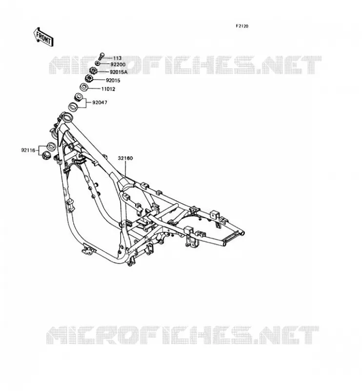 CH&Acirc;SSIS Kawasaki MOTOS 400 1994 Z400FII  ZX400-C5