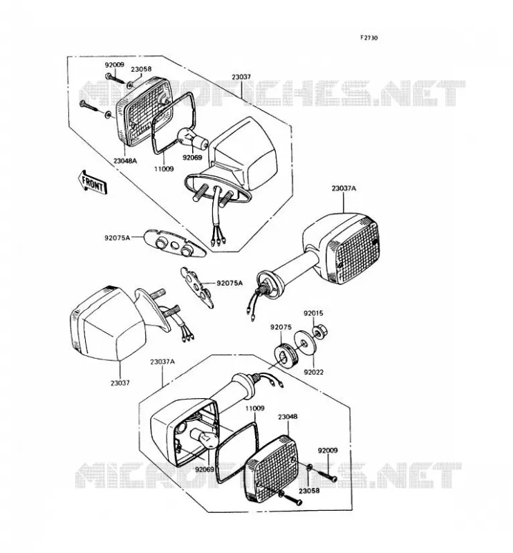 CLIGNOTANTS Kawasaki MOTOS 400 1994 Z400FII  ZX400-C5