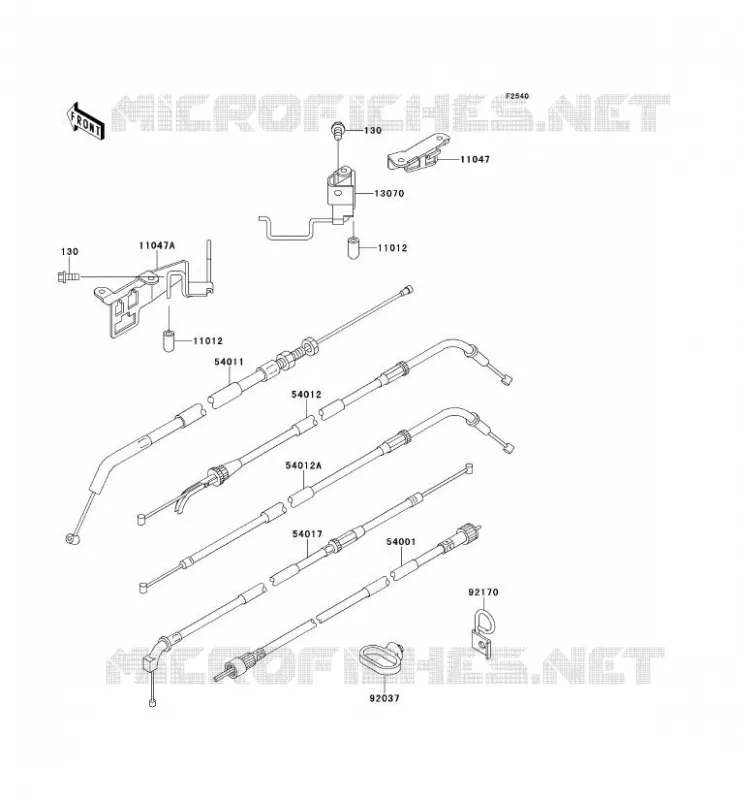 CABLE Kawasaki MOTOS 400 1990 ZXR400  ZX400-H2