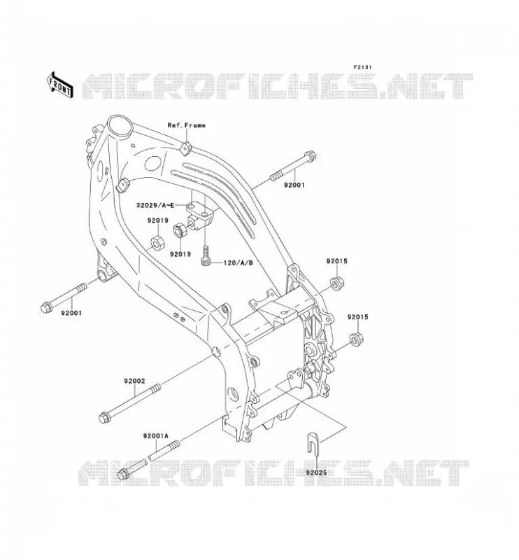 PIECE DE CADRE Kawasaki MOTOS 400 1991 ZXR400  ZX400-L1