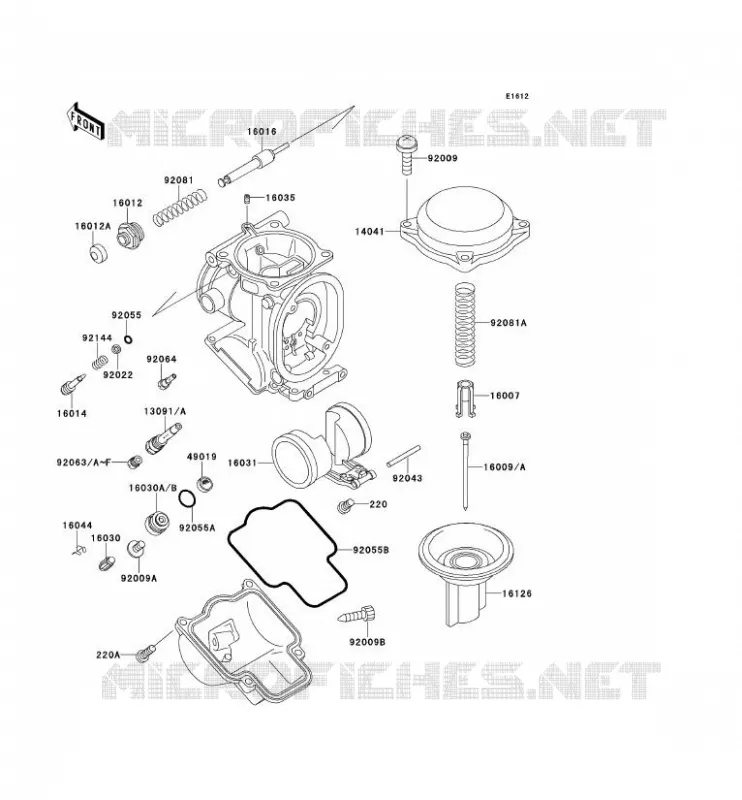 PI&Egrave;CES DE CARBURATEUR Kawasaki MOTOS 400 1991 ZXR400  ZX400-L1