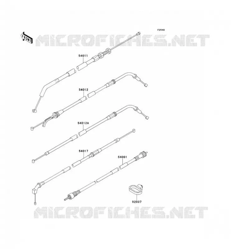 CABLE Kawasaki MOTOS 400 1992 ZXR400  ZX400-L2