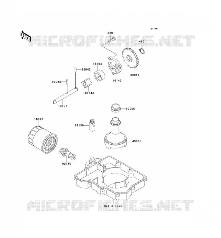 POMPE A HUILE Kawasaki MOTOS 400 1993 ZXR400  ZX400-L3