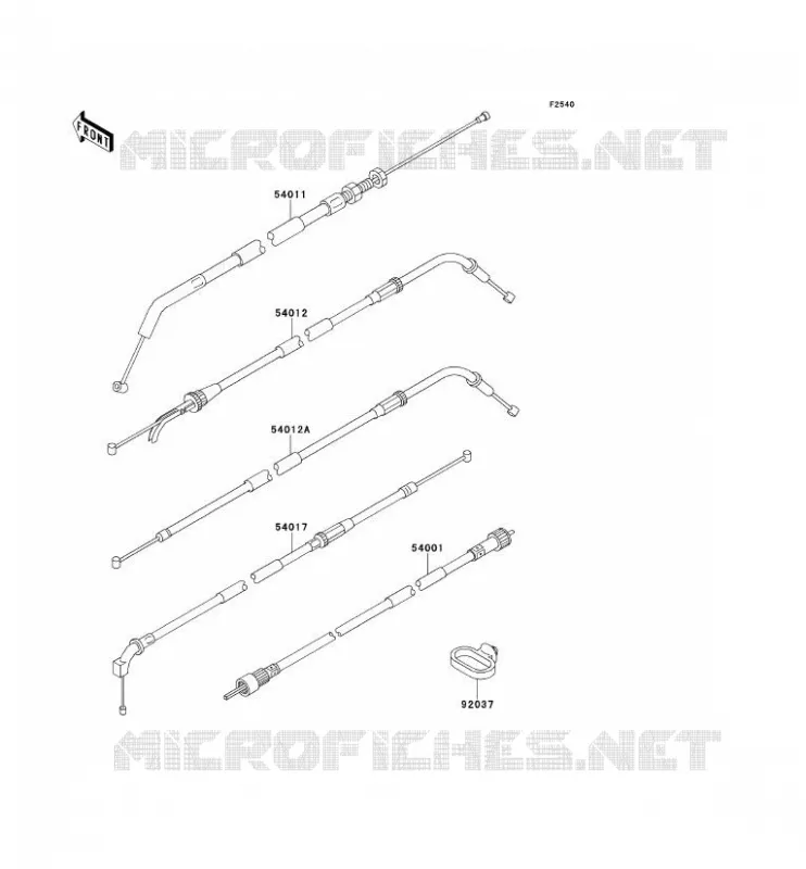 CABLE Kawasaki MOTOS 400 1993 ZXR400  ZX400-L3