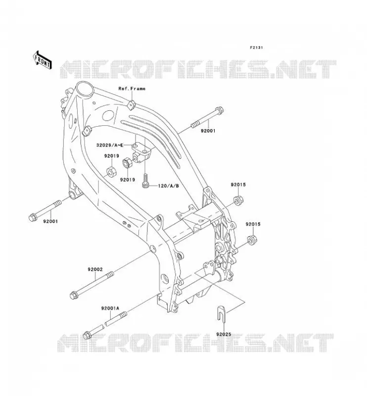 PIECE DE CADRE Kawasaki MOTOS 400 1993 ZXR400  ZX400-L3