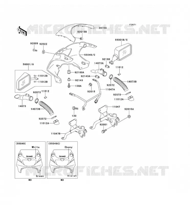 CARENAGE Kawasaki MOTOS 400 1994 ZXR400  ZX400-L4