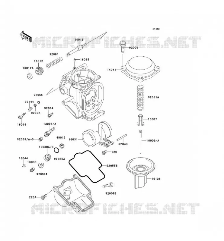 PI&Egrave;CES DE CARBURATEUR(2/2) Kawasaki MOTOS 400 1995 ZXR400  ZX400-L5