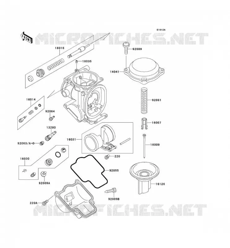 PI&Egrave;CES DE CARBURATEUR Kawasaki MOTOS 400 1997 ZXR400  ZX400-L7