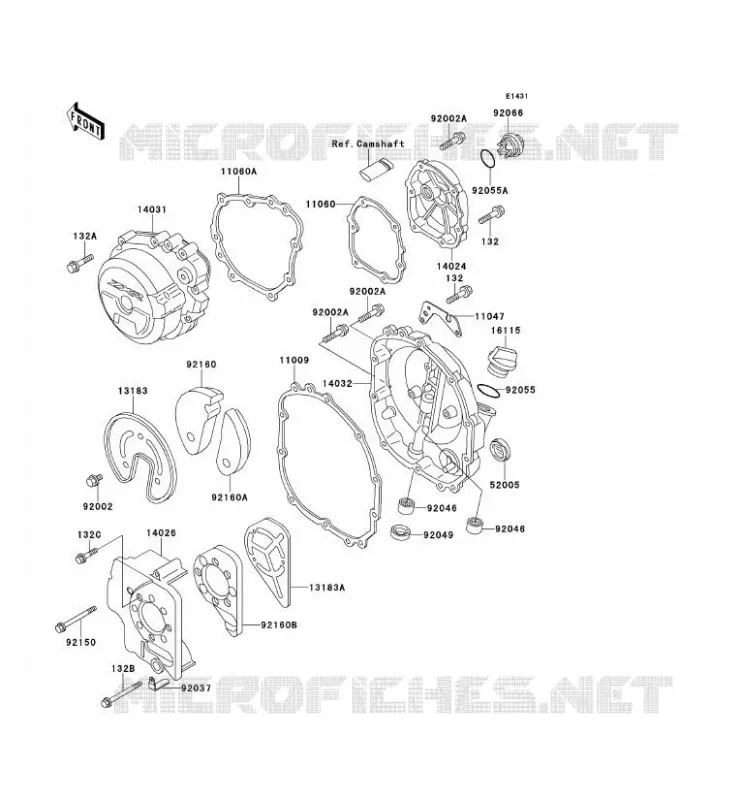 COUVERCLES MOTEUR Kawasaki MOTOS 400 1997 ZXR400  ZX400-L7