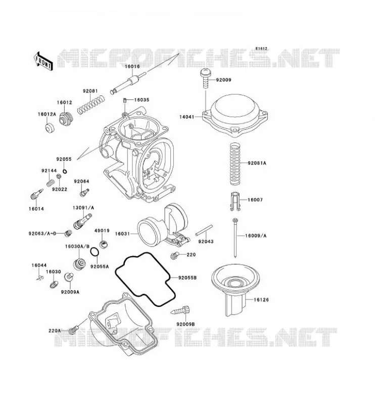 PI&Egrave;CES DE CARBURATEUR Kawasaki MOTOS 400 1997 ZXR400  ZX400-L7