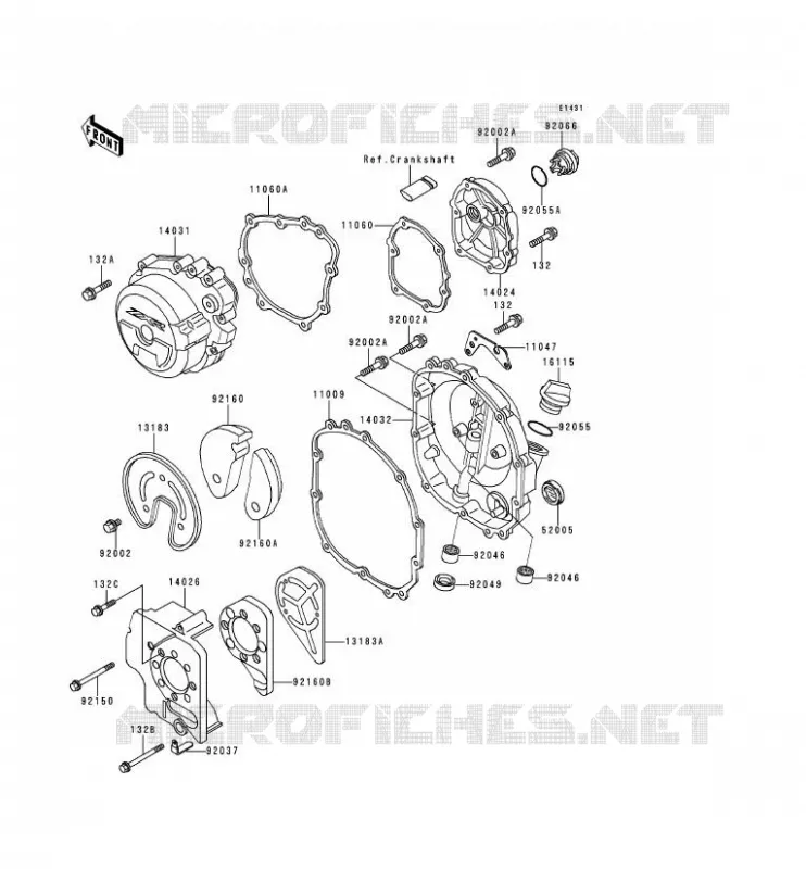COUVERCLES MOTEUR Kawasaki MOTOS 400 1999 ZXR400  ZX400-L9
