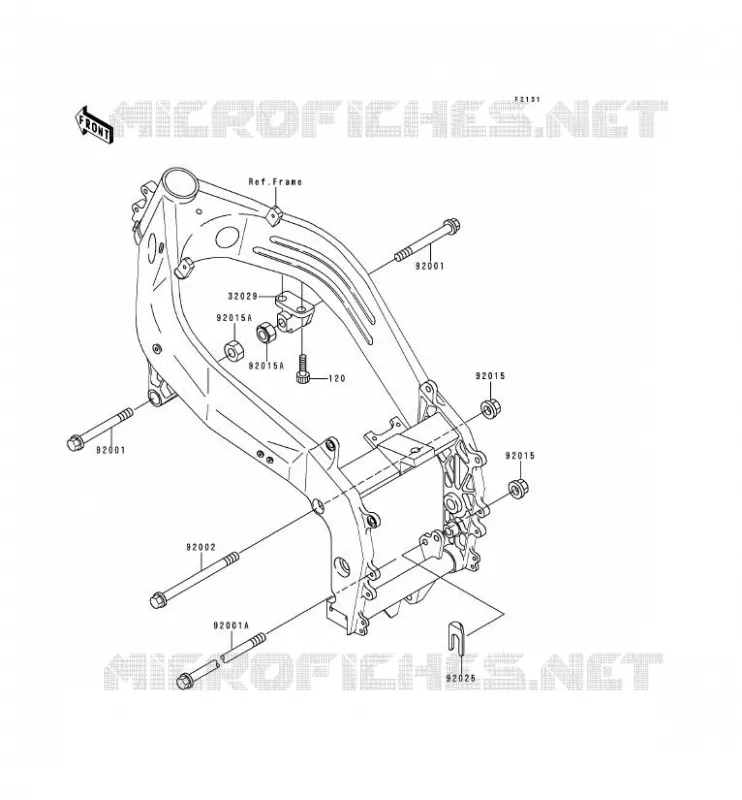 PIECE DE CADRE (COUVERTURE) Kawasaki MOTOS 400 1999 ZXR400  ZX400-L9