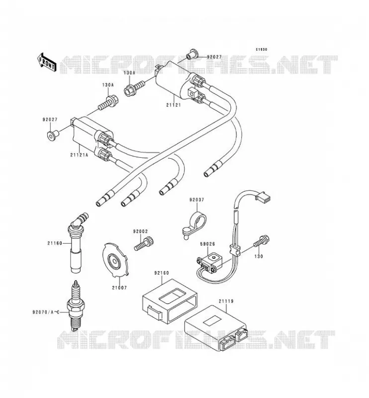 SYSTEME D&acute;ALLUMAGE Kawasaki MOTOS 400 1999 ZXR400  ZX400-L9