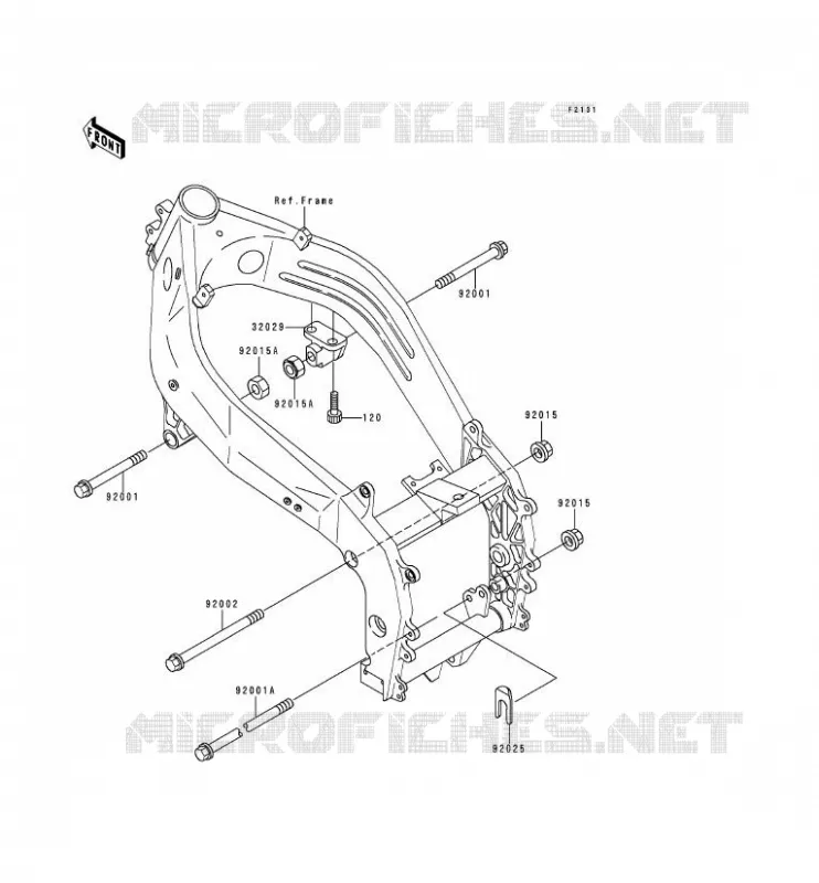 PIECE DE CADRE (COUVERTURE) Kawasaki MOTOS 400 1999 ZXR400  ZX400-L9